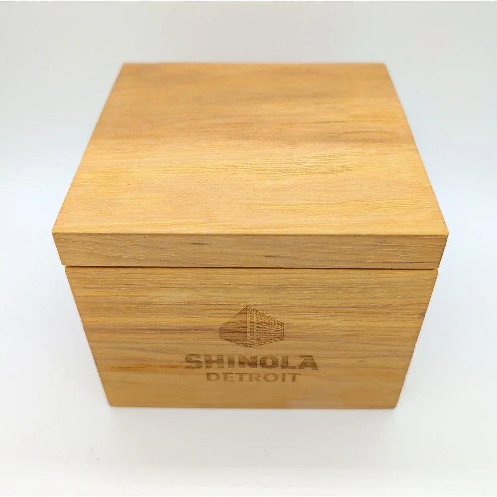 Shinola Detroit Wood Wooden Watch Box ONLY Magnetic Closure Made in USA